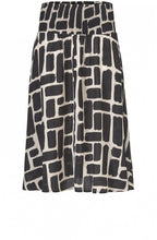 Sondra Black & Cream Bold Print Skirt