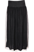 Svea Black Mesh Skirt