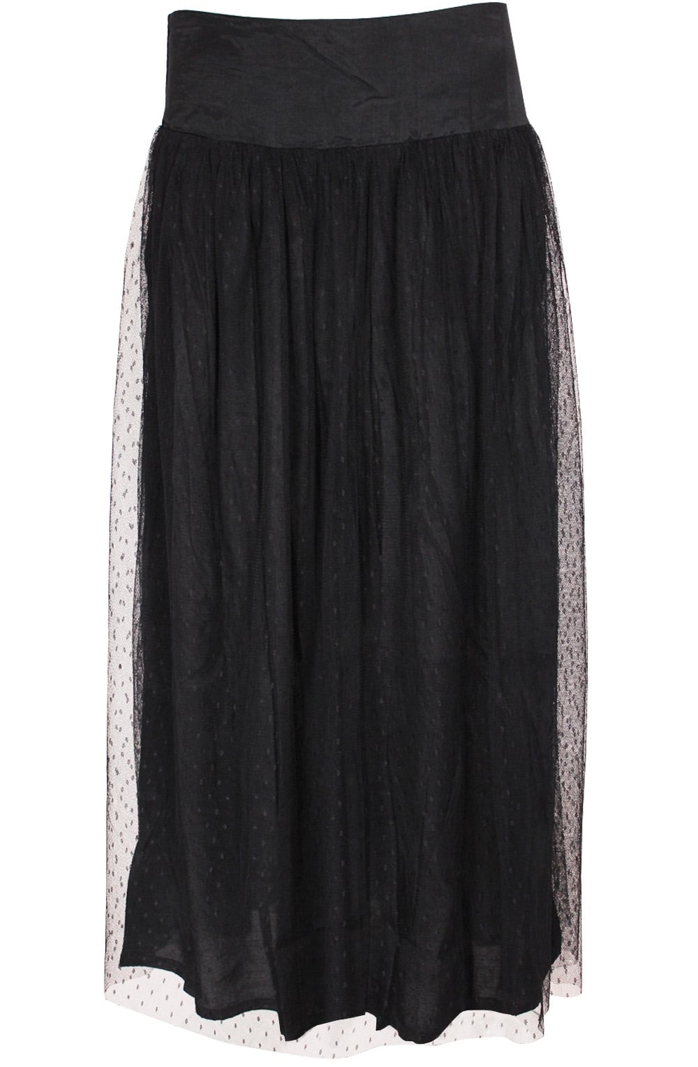 Svea Black Mesh Skirt