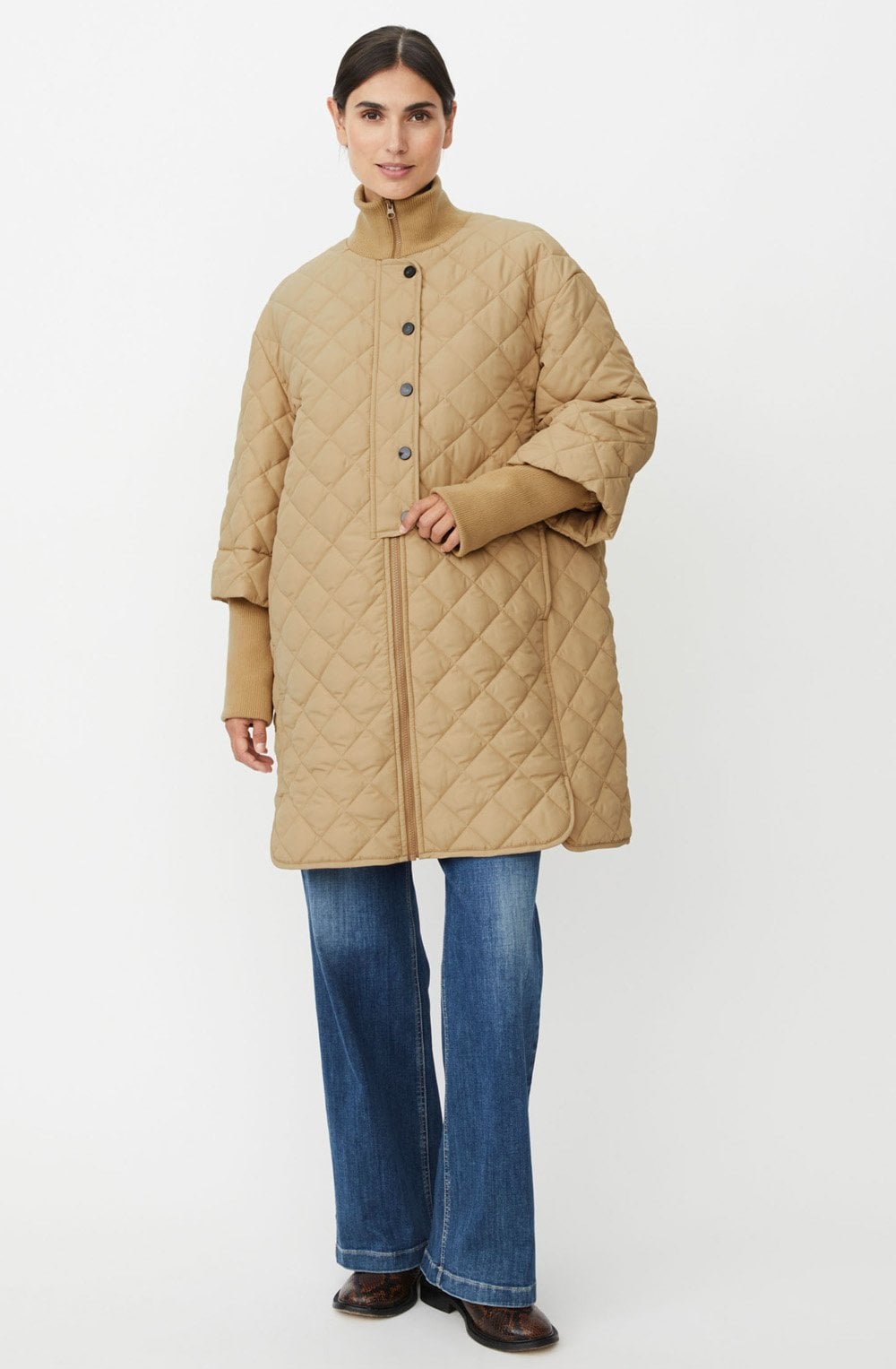 Talvire Travertine Quilted Coat