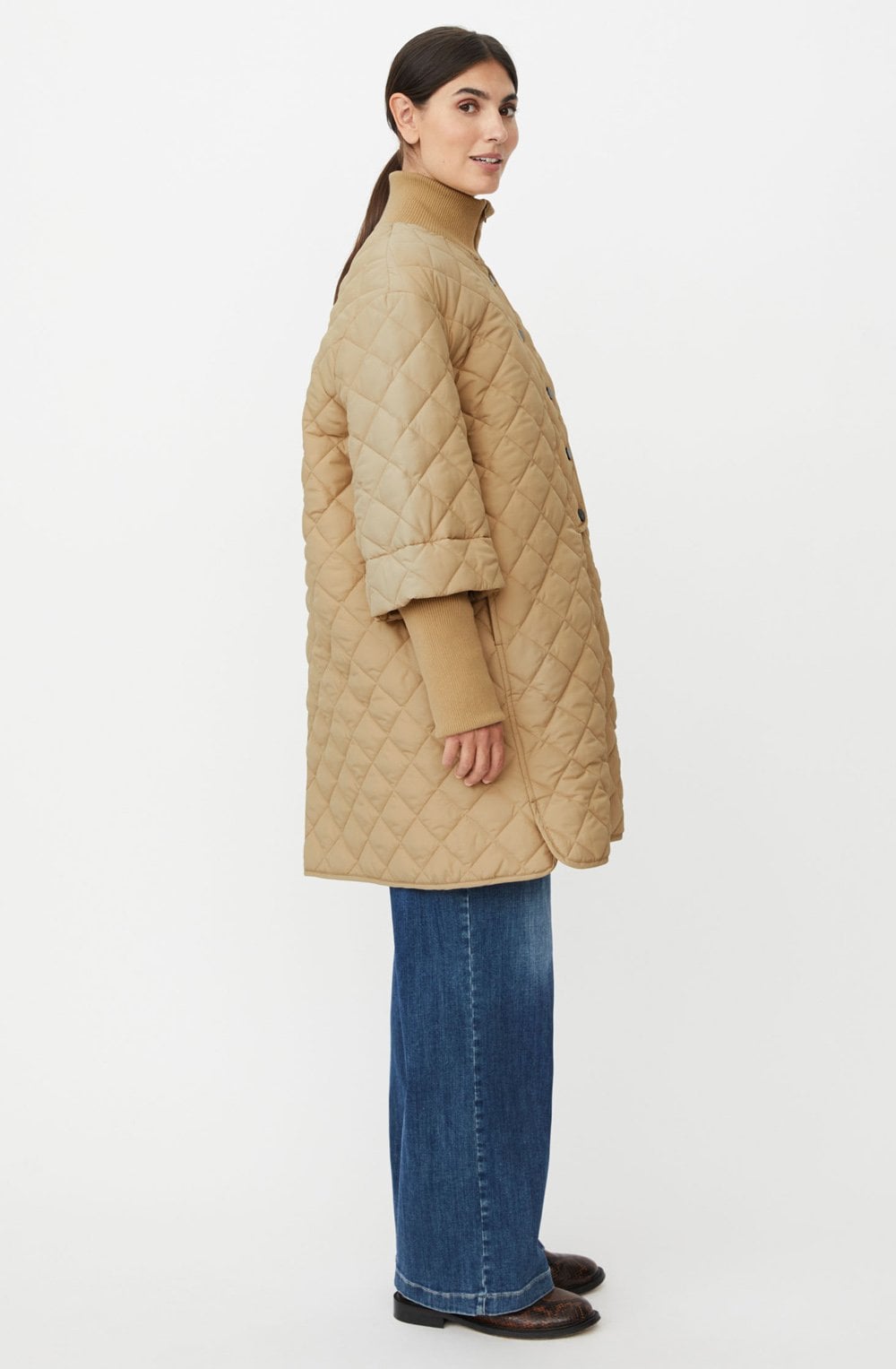 Talvire Travertine Quilted Coat