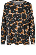 Teal and Gold Buttana Jersey Top