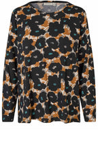 Teal and Gold Buttana Jersey Top