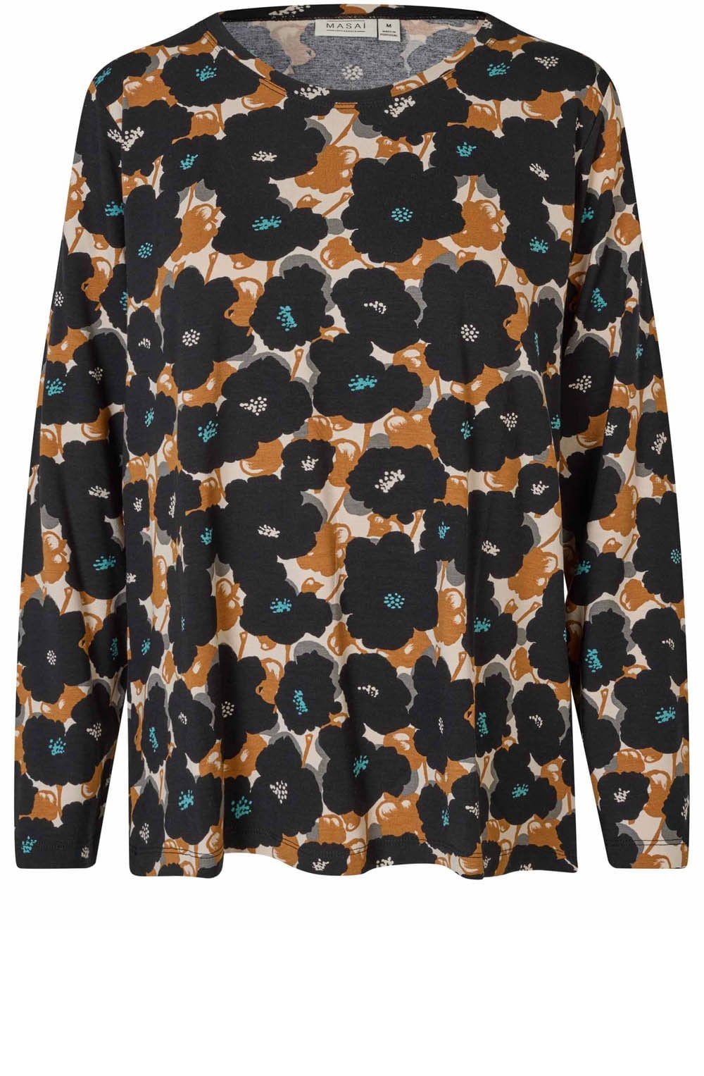 Teal and Gold Buttana Jersey Top