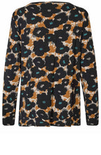Teal and Gold Buttana Jersey Top