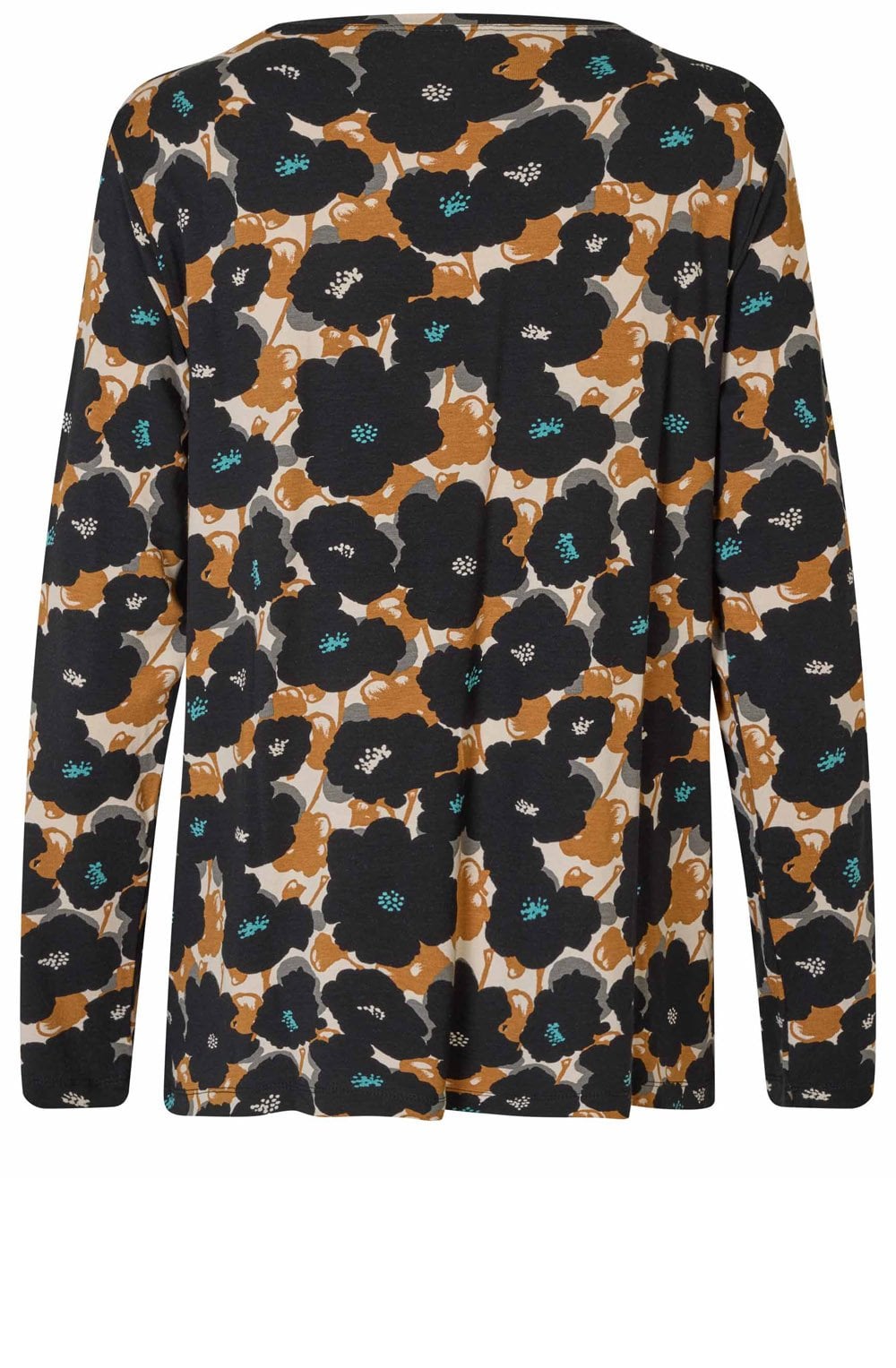 Teal and Gold Buttana Jersey Top