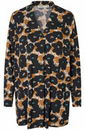 Teal and Gold Floral Gisan Tunic