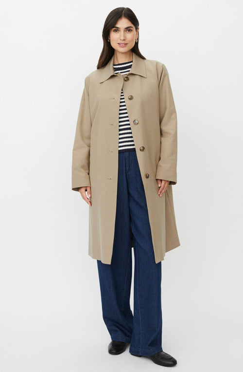Tolruna Petrified Oak Relaxed Straight Cut Trench Coat