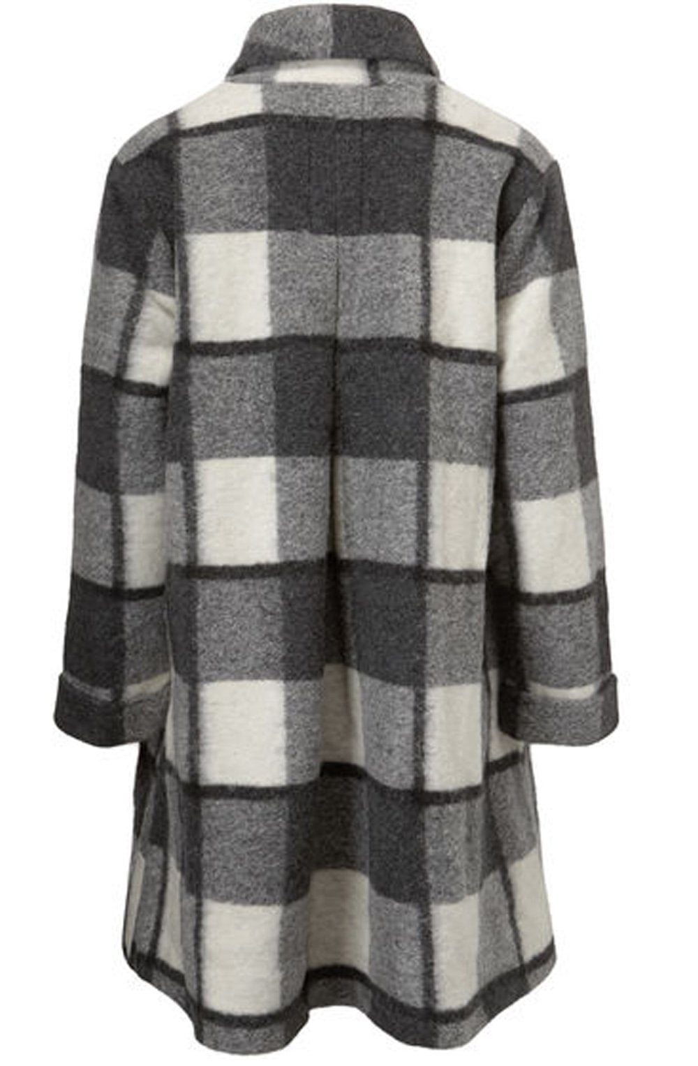 Tussan check black and white Coat