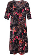 Uma Orange Patterned Dress