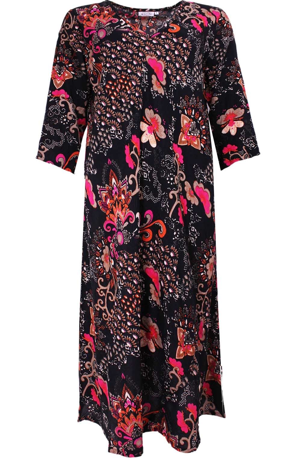 Uma Orange Patterned Dress
