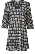 Vala black patterned tunic