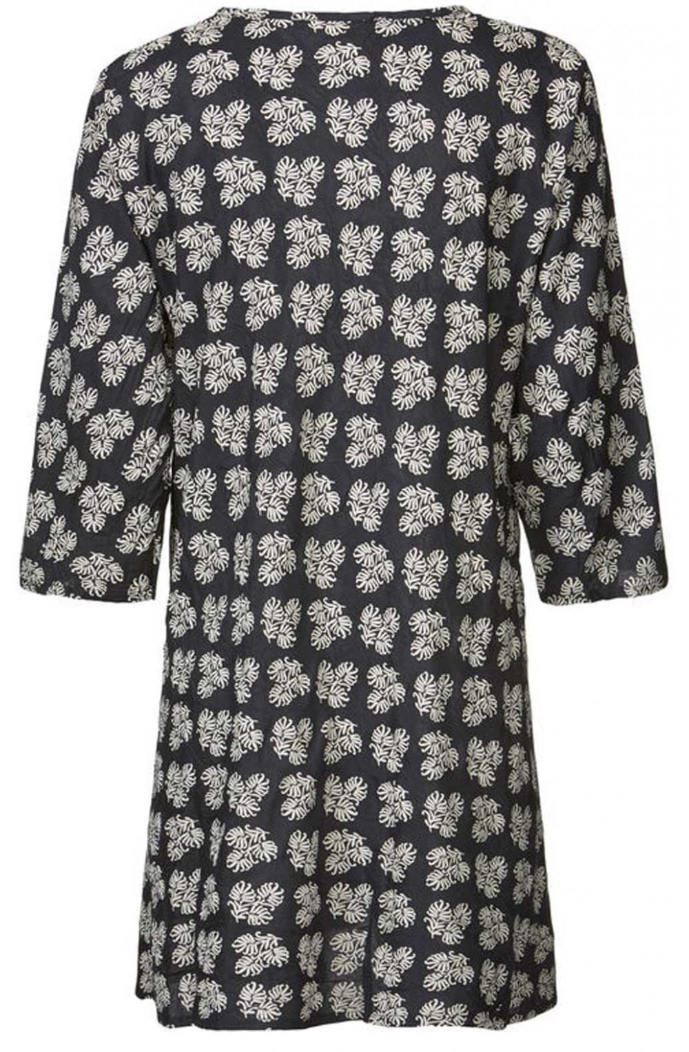 Vala black patterned tunic