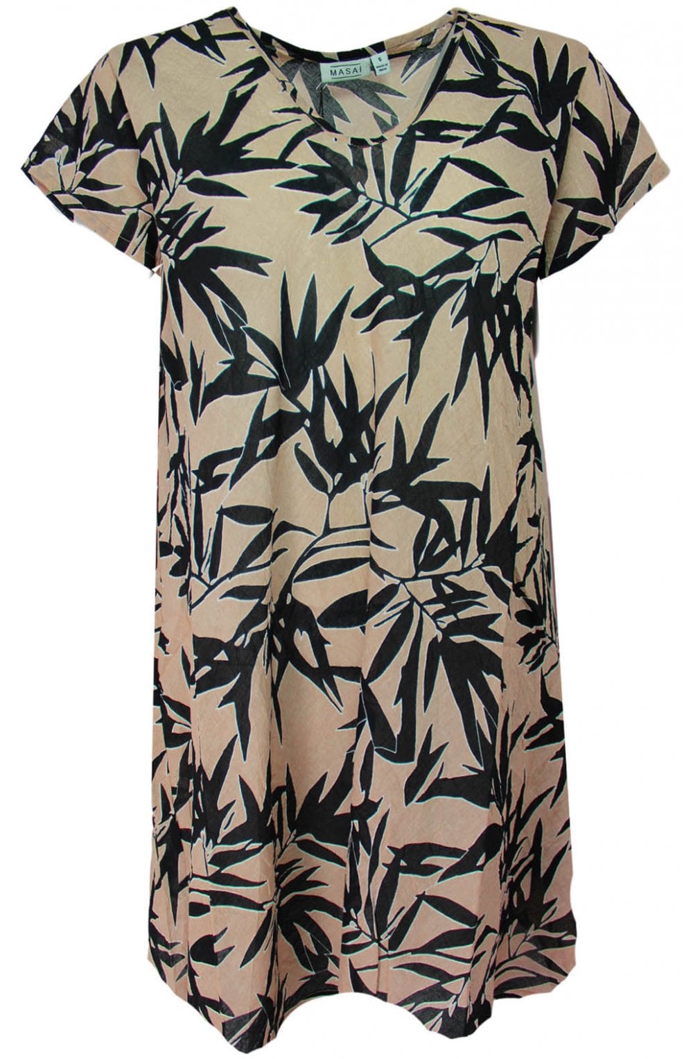 Van Tropical Leaf Print Tunic