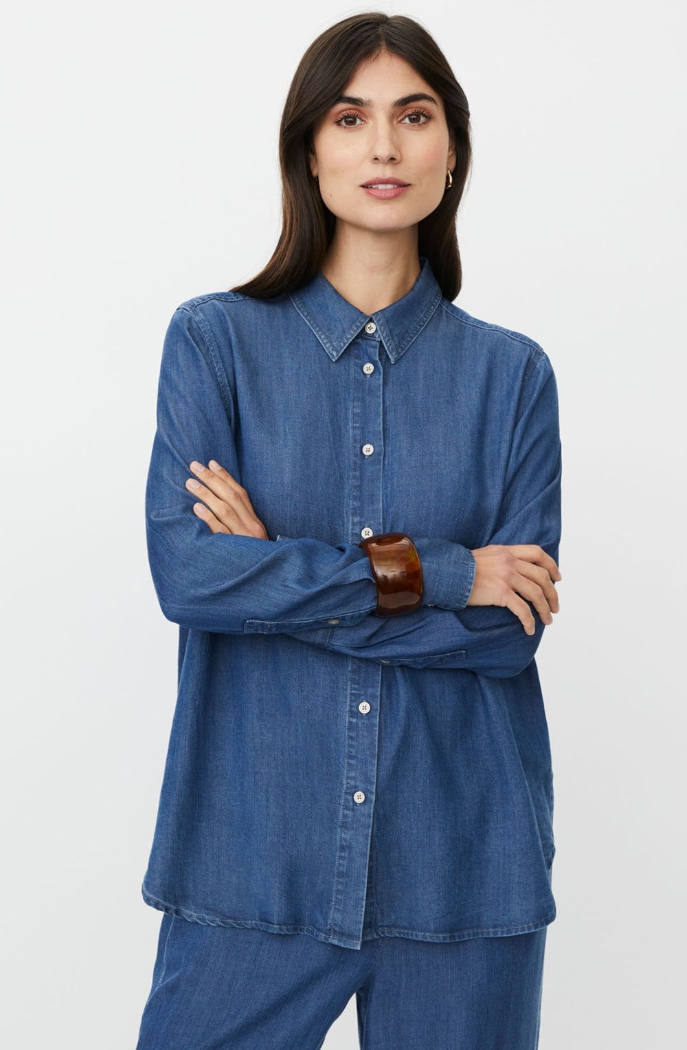 Washed Denim Oversized Shirt