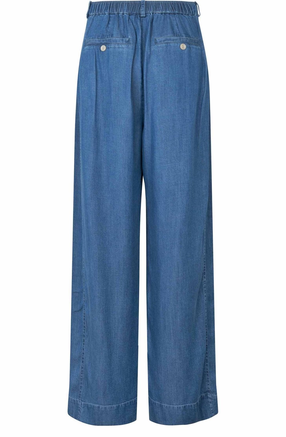 Washed Denim Pelyra Wide Leg Trousers