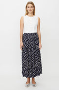 Siffan Navy Spot Print Skirt