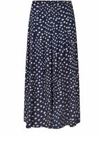 Siffan Navy Spot Print Skirt