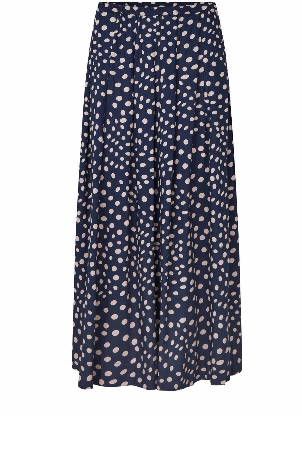 Siffan Navy Spot Print Skirt