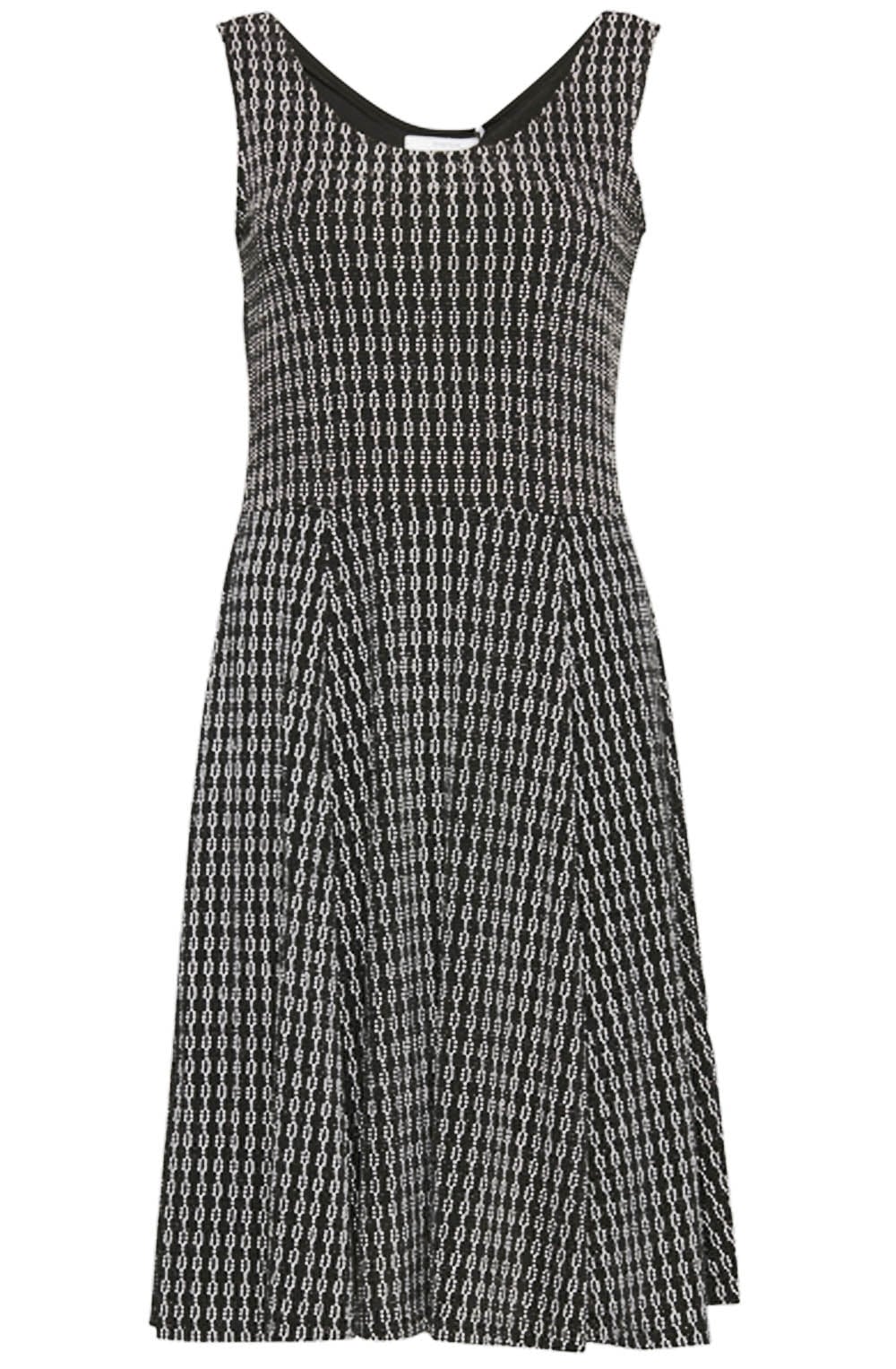 Metallic Patterned Skater Dress
