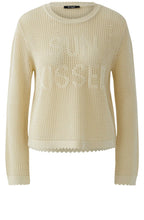 Beige Open Weave Jumper