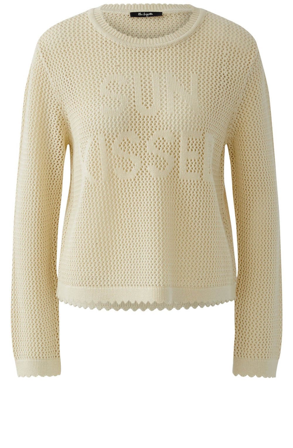 Beige Open Weave Jumper