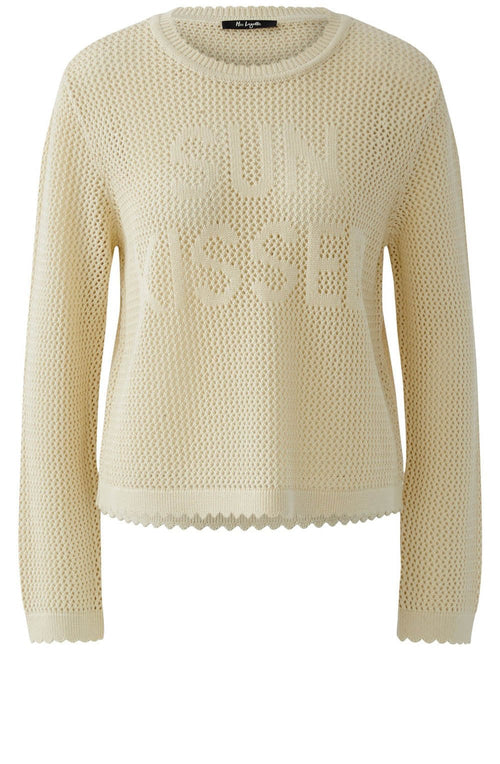 Beige Open Weave Jumper