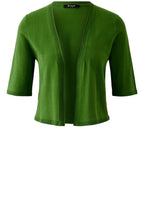 Cactus Green Open Front Cropped Cardigan