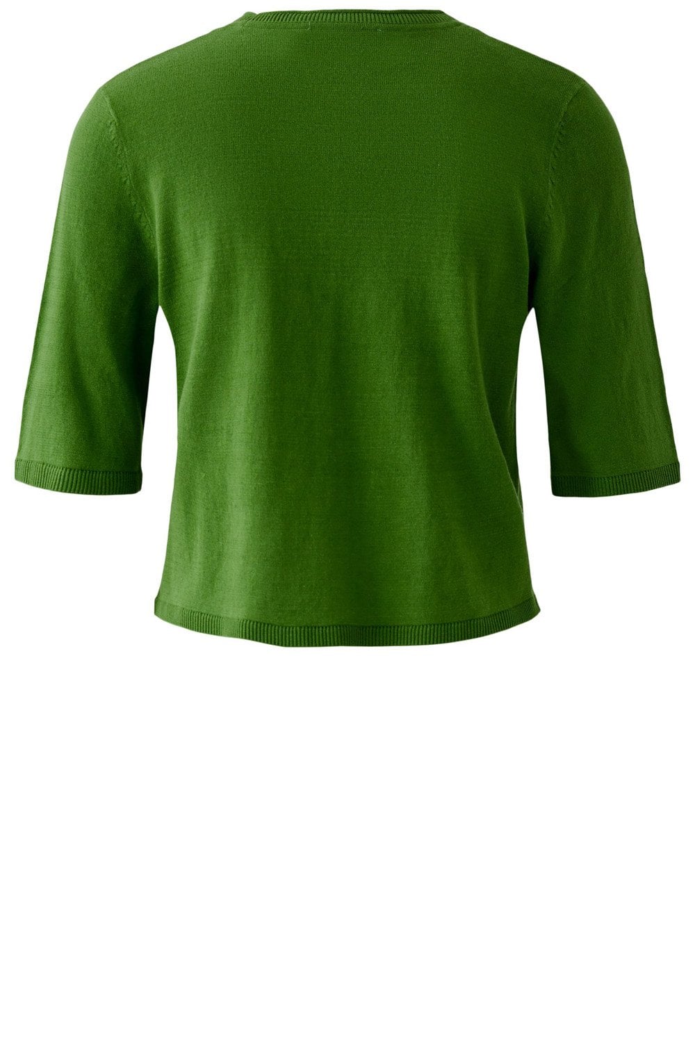 Cactus Green Open Front Cropped Cardigan