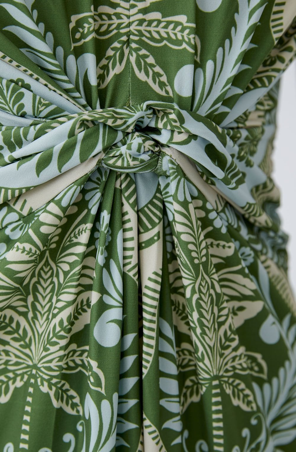 Green and Blue Bold Print Silk Touch Jersey Maxi Dress