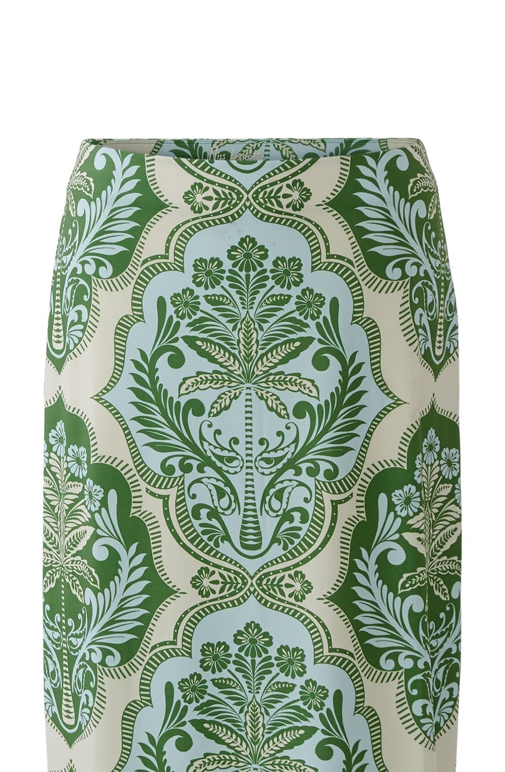 Green and Blue Bold Print Silk Touch Jersey Skirt