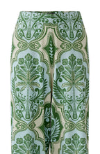 Green and Blue Bold Print Silk Touch Jersey Trousers
