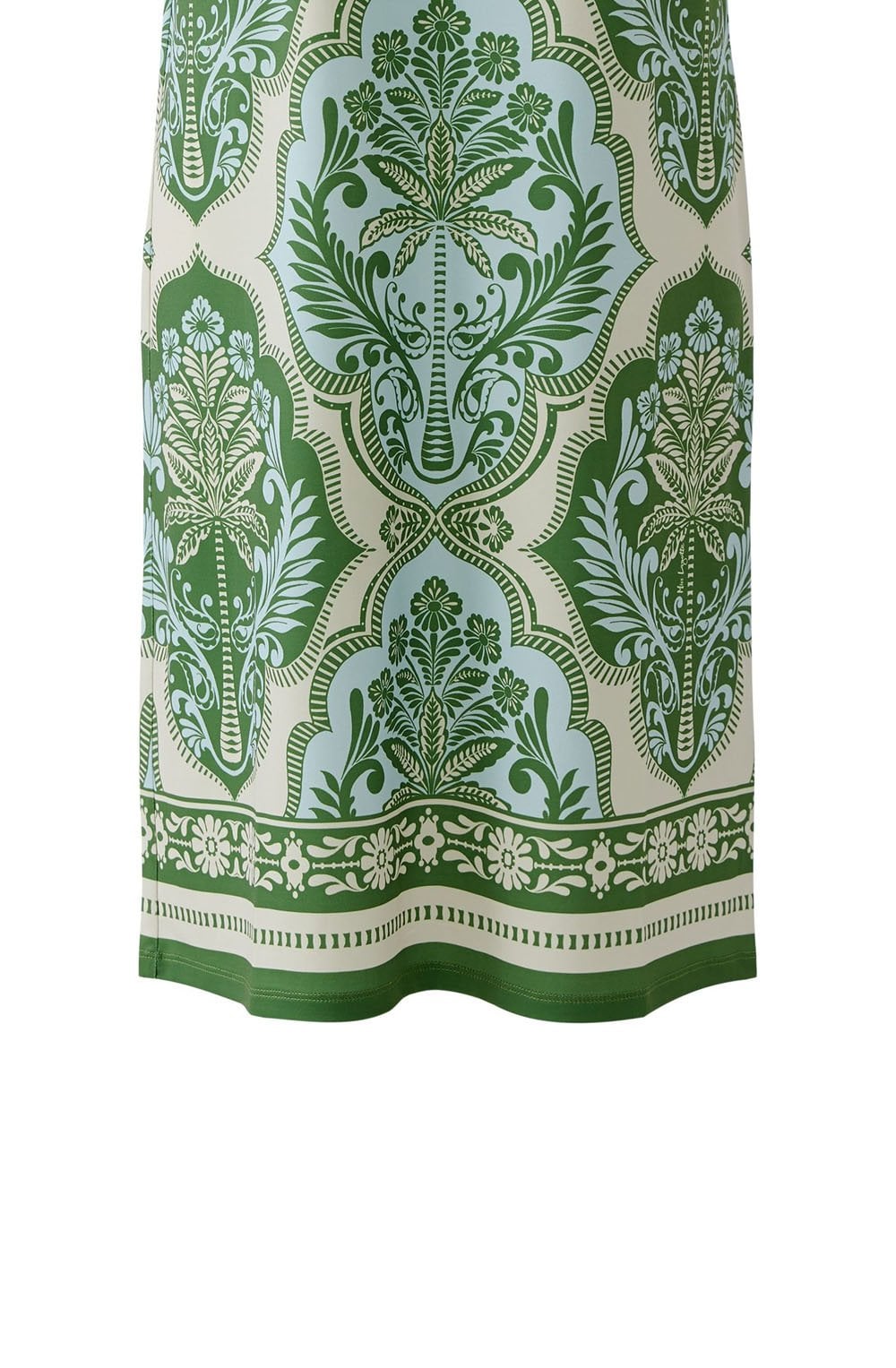 Green and Blue Bold Print Sleeveless Dress