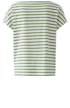 Green and White Striped Easy Tiger T Shirt