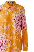 Orange Floral Print Blouse