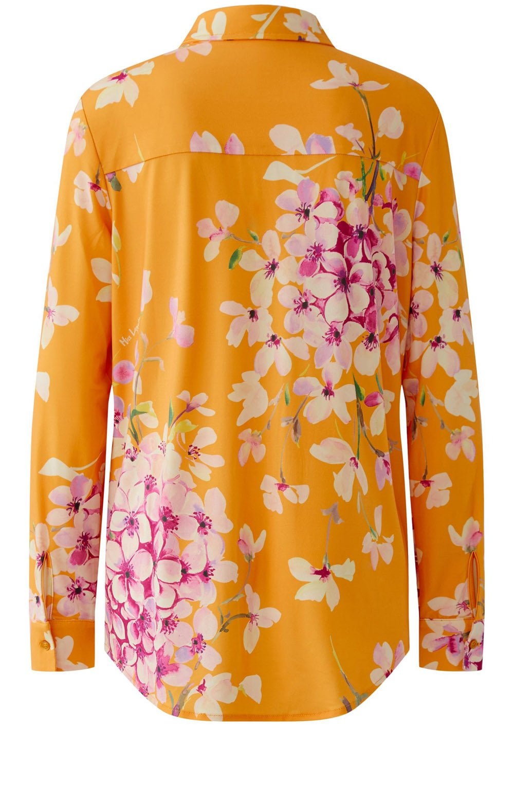Orange Floral Print Blouse