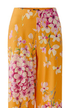 Orange Floral Print Silk Touch Jersey Trousers
