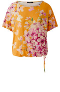 Orange Floral Print Top