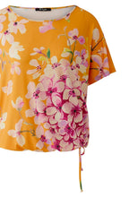 Orange Floral Print Top