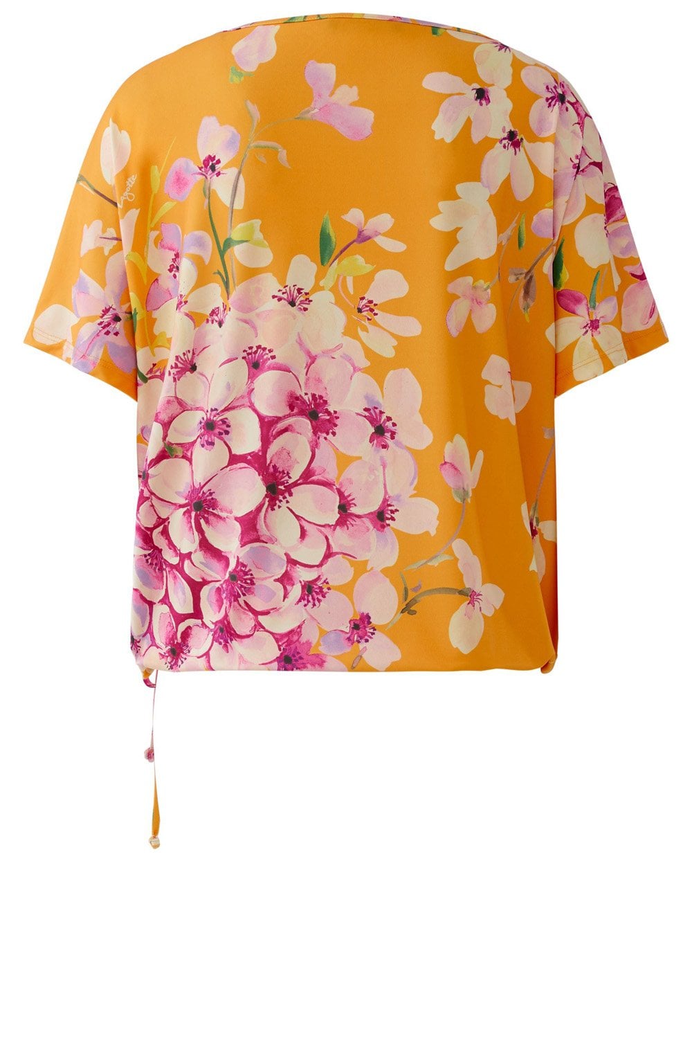 Orange Floral Print Top