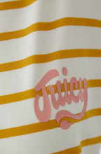 Orange & Off White Striped T Shirt