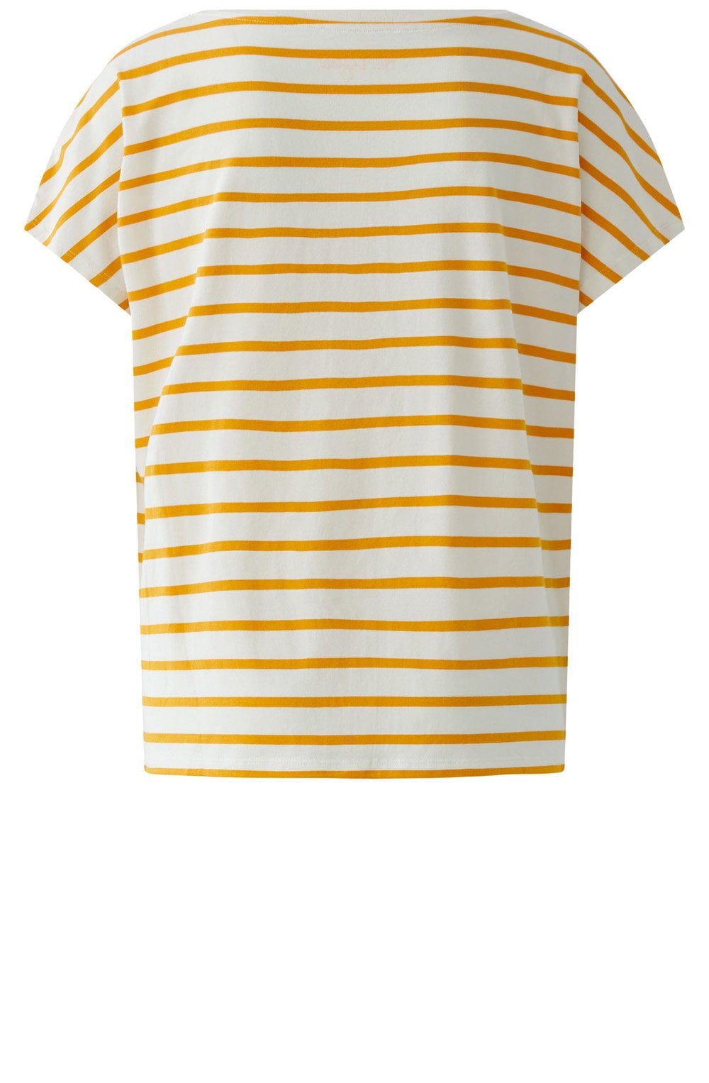 Orange & Off White Striped T Shirt