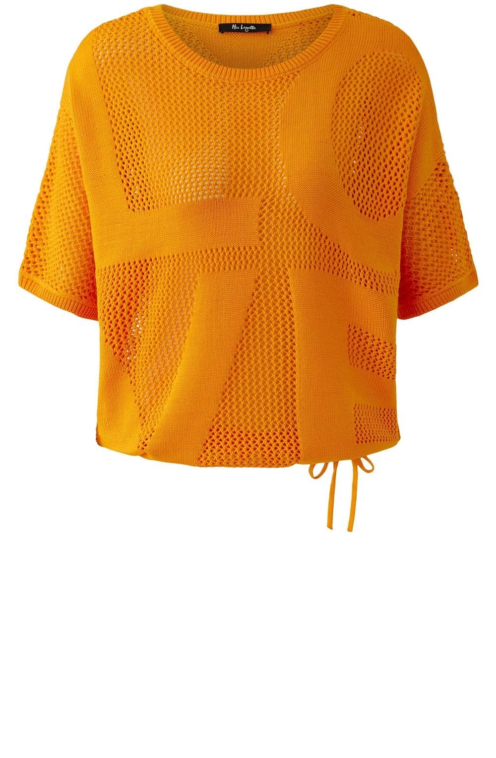 Orange Open Weave Jumper