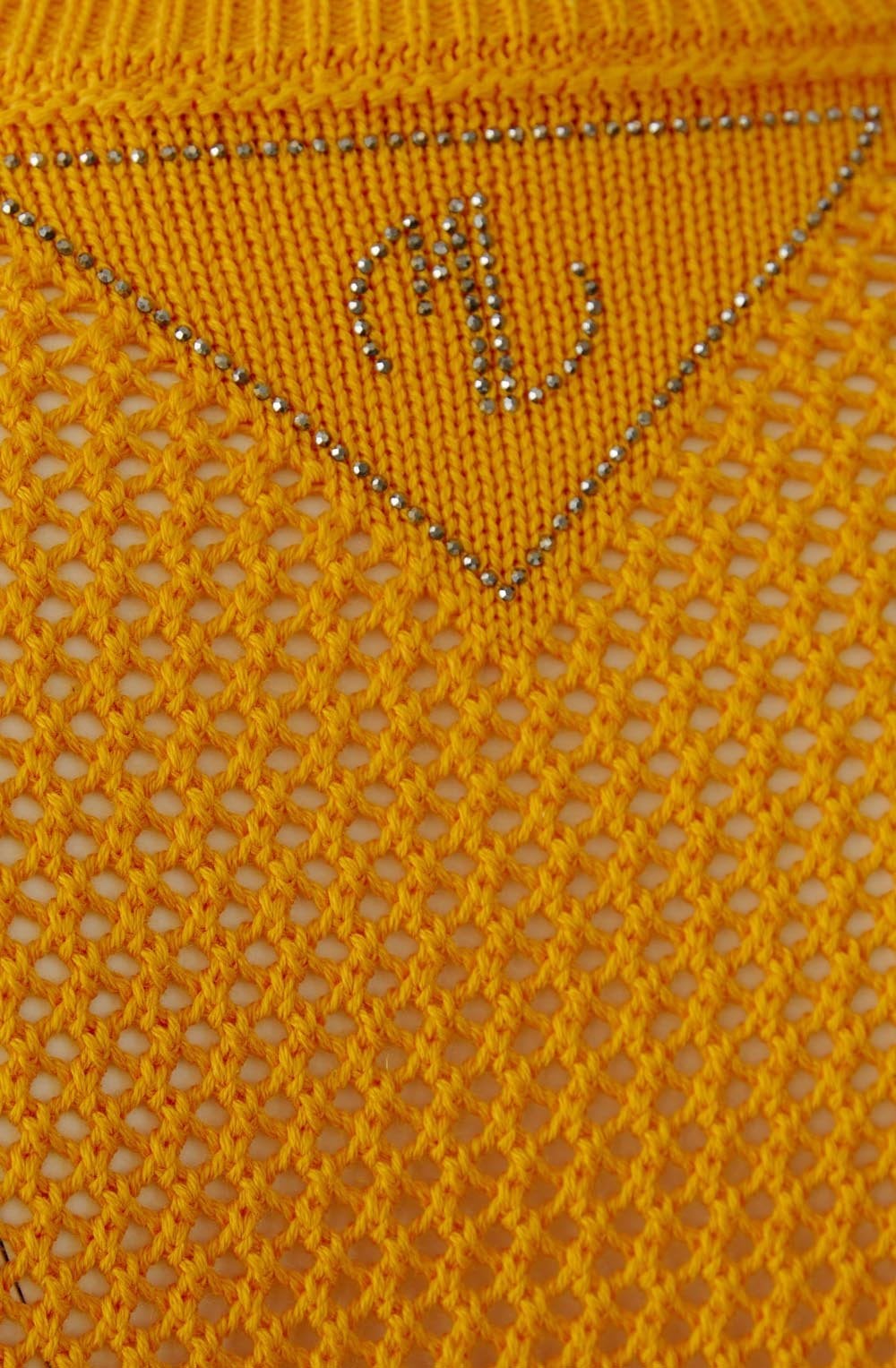 Orange Open Weave Jumper