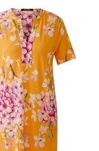 Orange Red Floral Jersey Tunic Style Dress