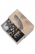 Bamboo Leopard Sock Box