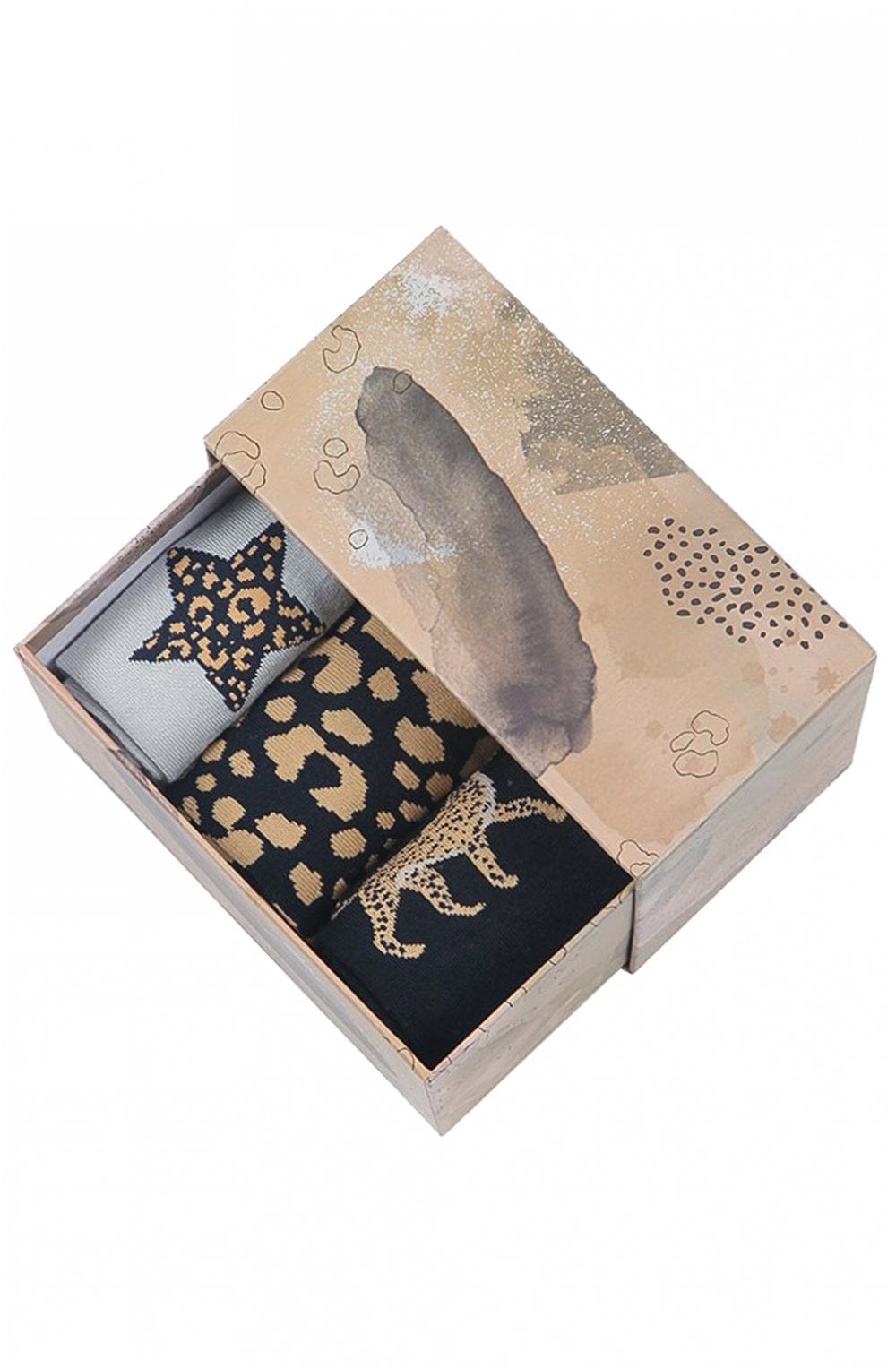 Bamboo Leopard Sock Box