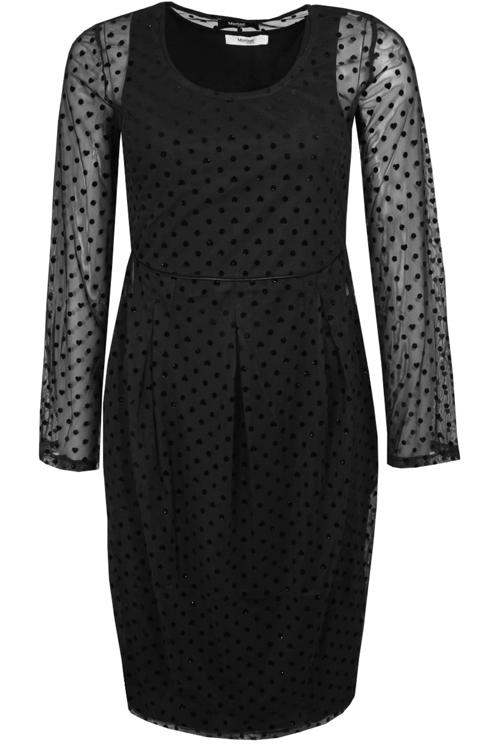 Black Spot Print Dress