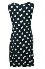 Navy and white spotted dress