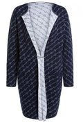 Navy Oui Print Cardigan